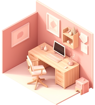 Milya_isometric_3d_desk_chair_office_decor_simple_pink_beige_co_49fff04f-2569-4184-ab7e-1f